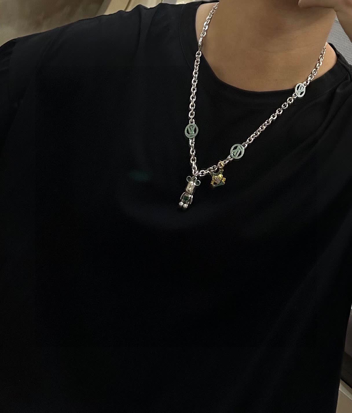 Louis Vuitton Silver Charm Necklace